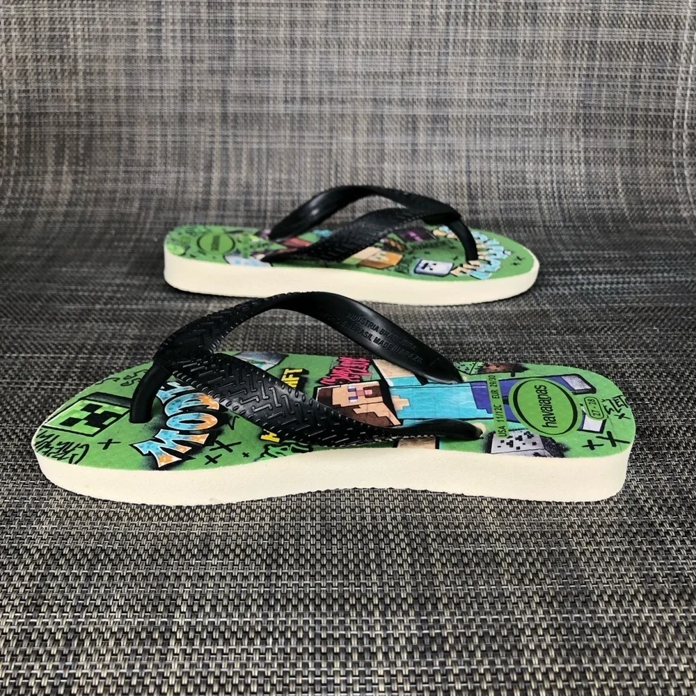Havaianas 'Top Minecraft' Print Flip Flop Sandals Little Kids Size 11 - 12